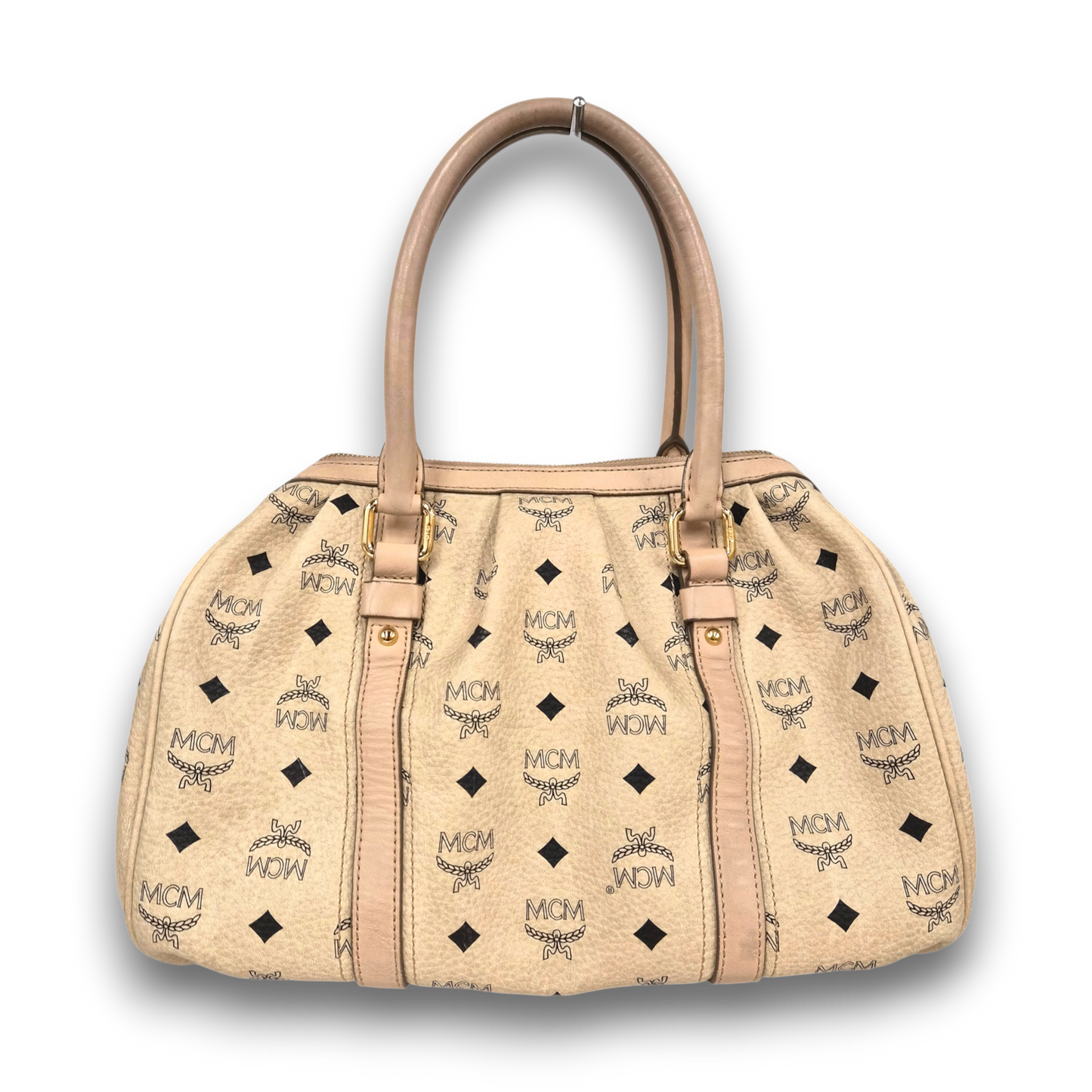 MCM Hand Boston Bag 021004 Brown Rank(B)