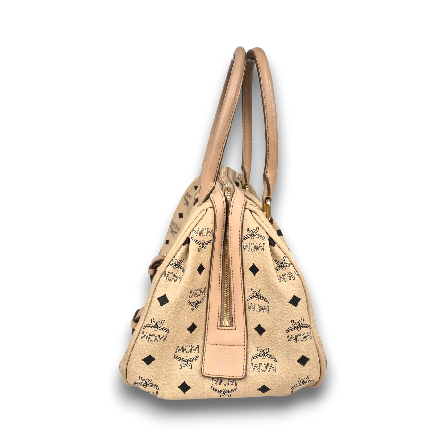MCM Hand Boston Bag 021004 Brown Rank(B)