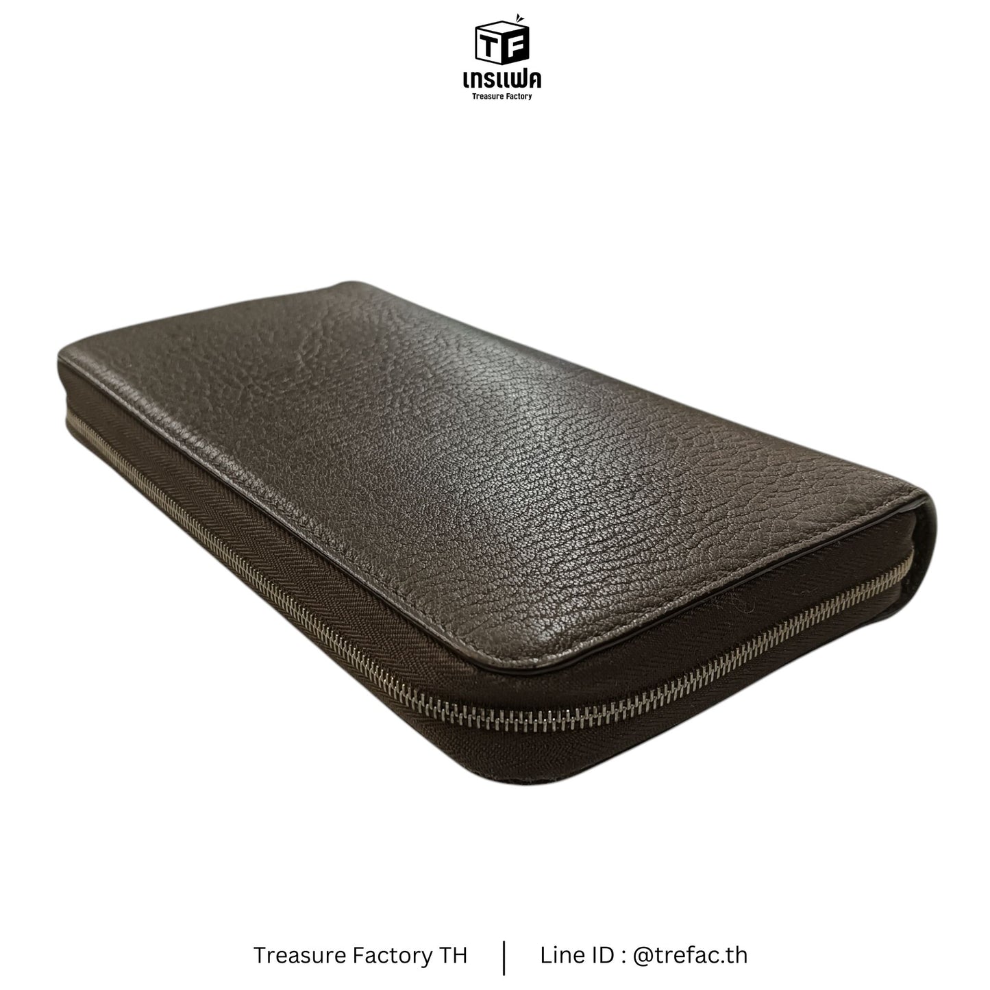 BALLY Long Wallet Gray Round Zip