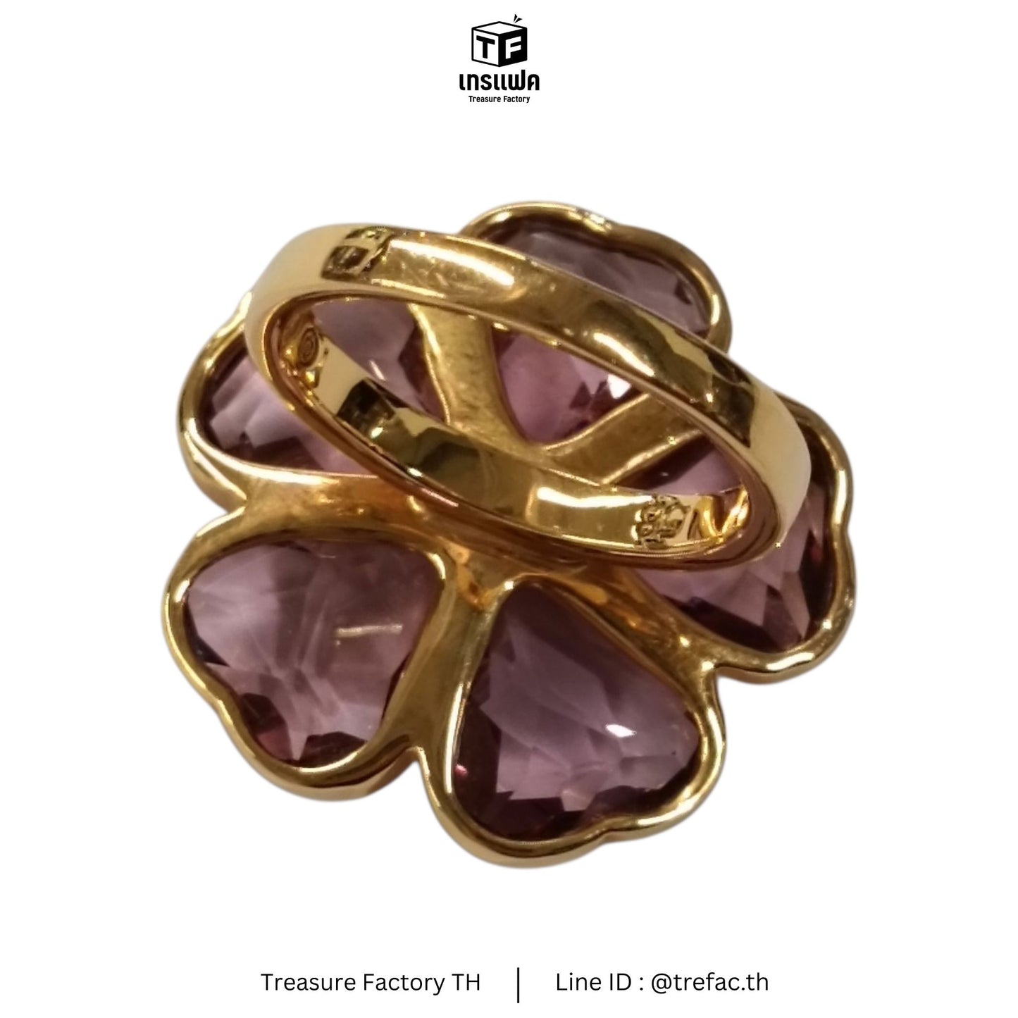 Swarovski Ring Pink/Gold Size 58