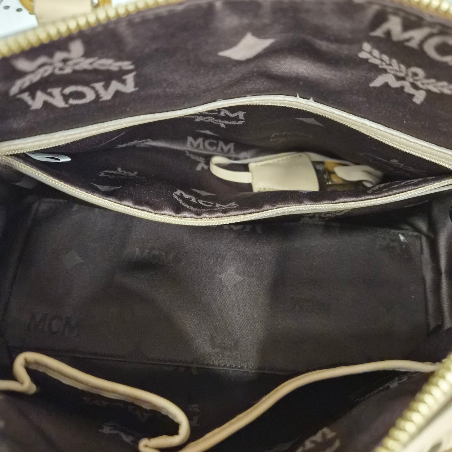 MCM Hand Boston Bag 021004 Brown Rank(B)