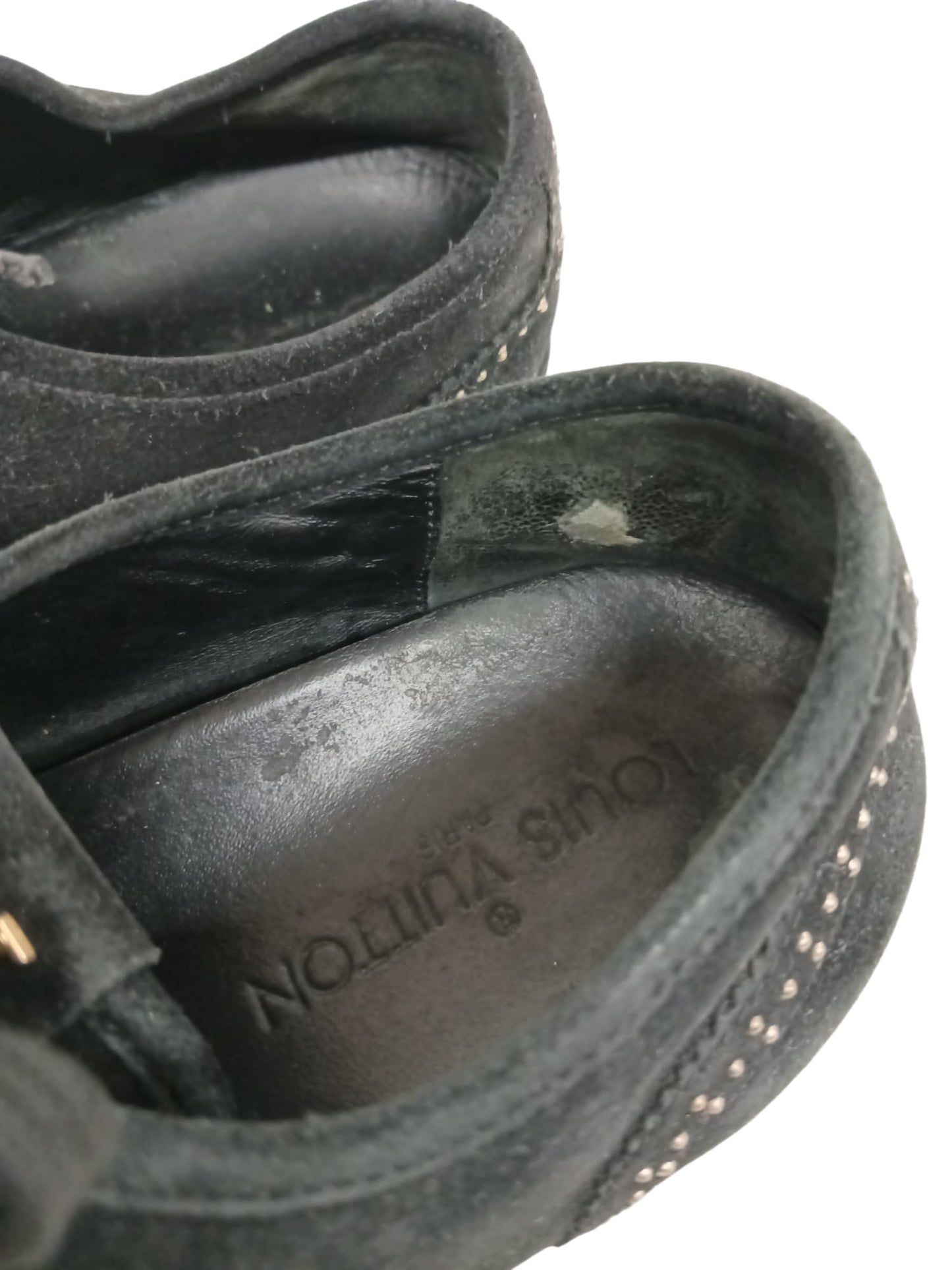 LOUIS VUITTON Shoes 39 1/2 Lady's Black GO 0122 (Rank B)