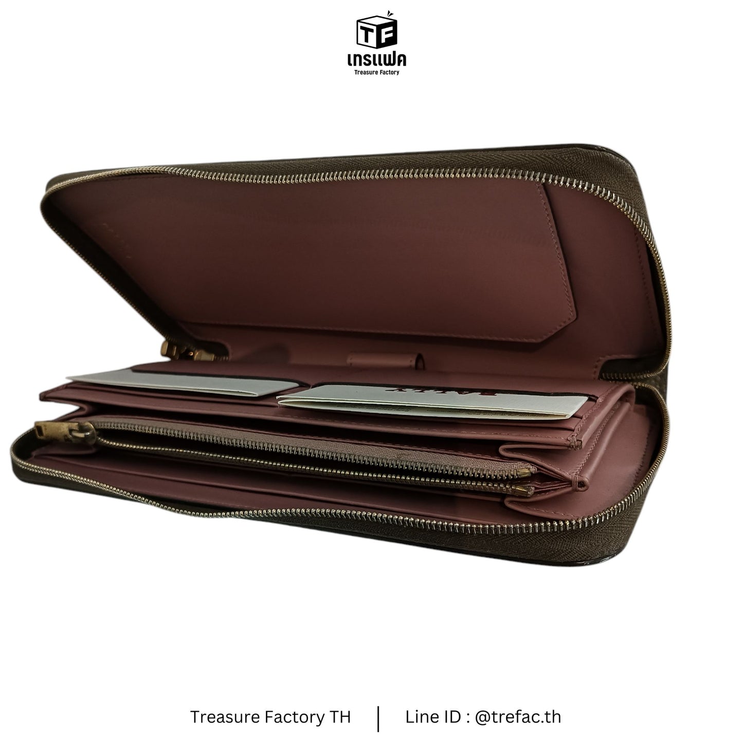 BALLY Long Wallet Gray Round Zip