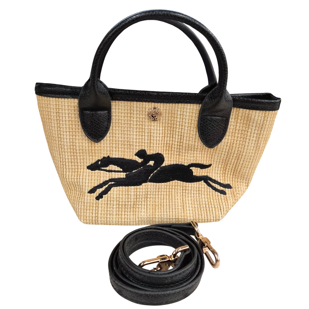 LONGCHAMP 2WAY Bag L1899619841 Beige/Black Rank(B)