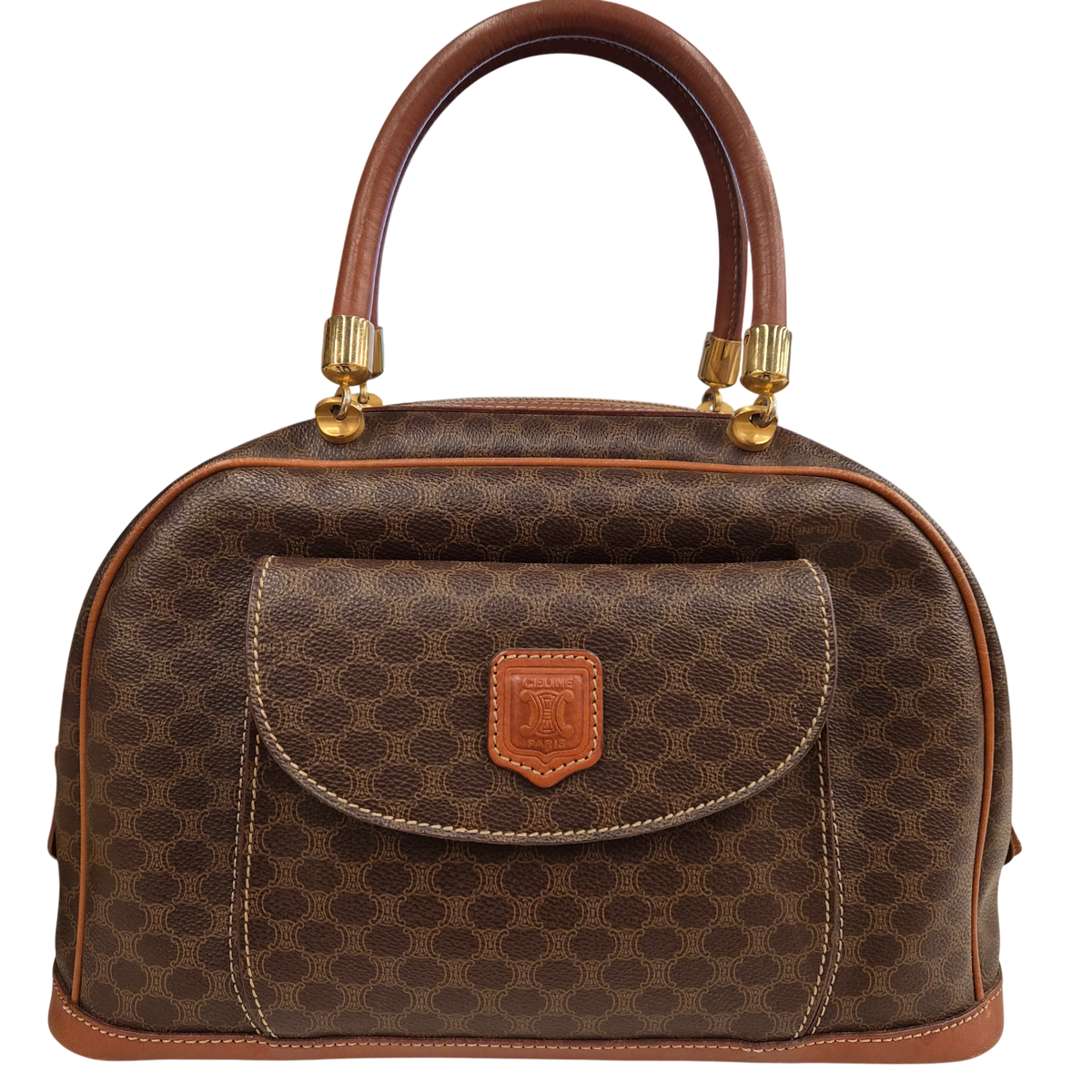 CELINE Handbag MC97 Brown Rank(B)