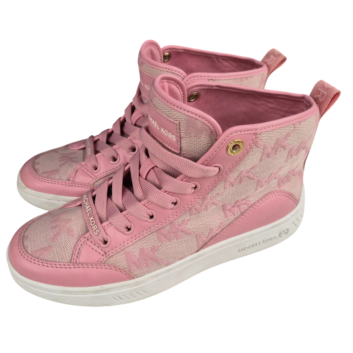 MICHAEL KORS High Cut Sneakers SIZE 6M LS23H Lady's Pink Rank(B) Stain
