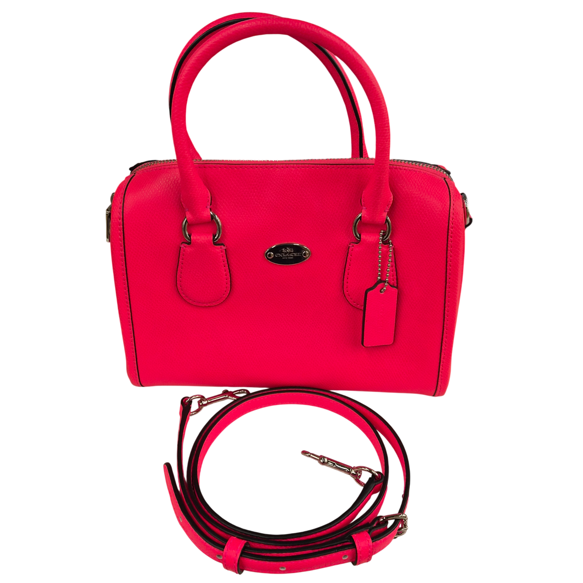 COACH 2WAY Bag F34697 Neon Pink Rank(A) M1480