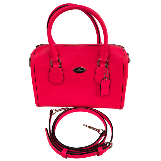 COACH 2WAY Bag F34697 Neon Pink Rank(A) M1480