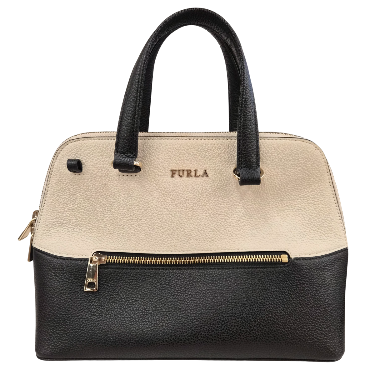 FURLA 2WAY Bag 25058 1018071 Ivory And Navy Rank(B) Stain