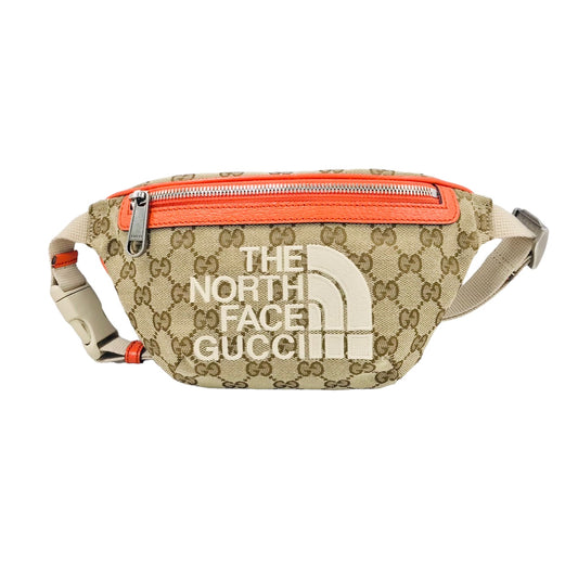 GUCCI Waist Bag 650299 525040 Beige/orange THE NORTH FACE Rank A