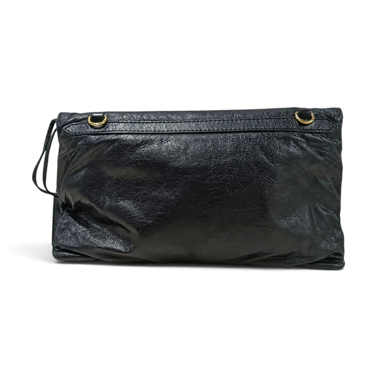 BALENCIAGA Shoulder Bag 43878 100 B 538735 Rank (B) Black/Gold Zip Damage