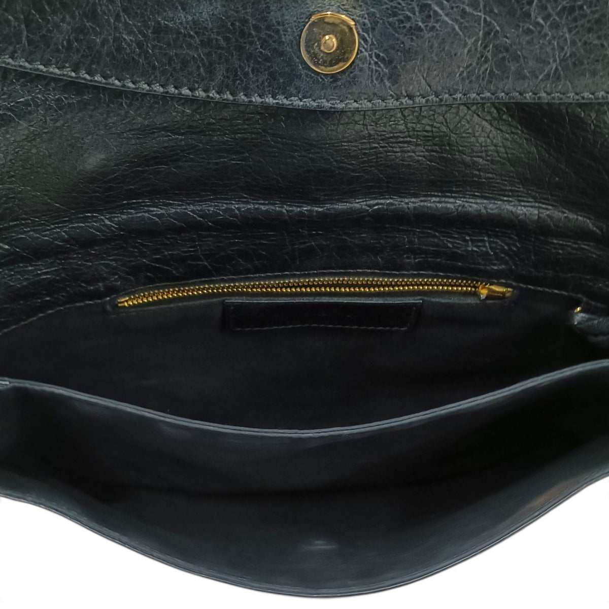 BALENCIAGA Shoulder Bag 43878 100 B 538735 Rank (B) Black/Gold Zip Damage
