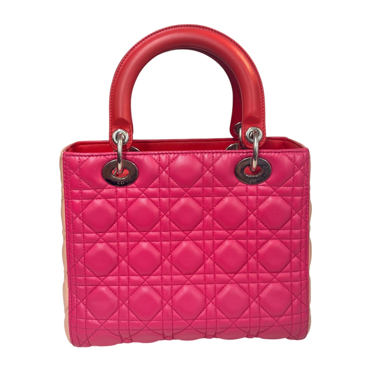 CHRISTIAN DIOR 2WAY BAG Lady Dior Medium 16-B0-111  Pink/ShockingPink