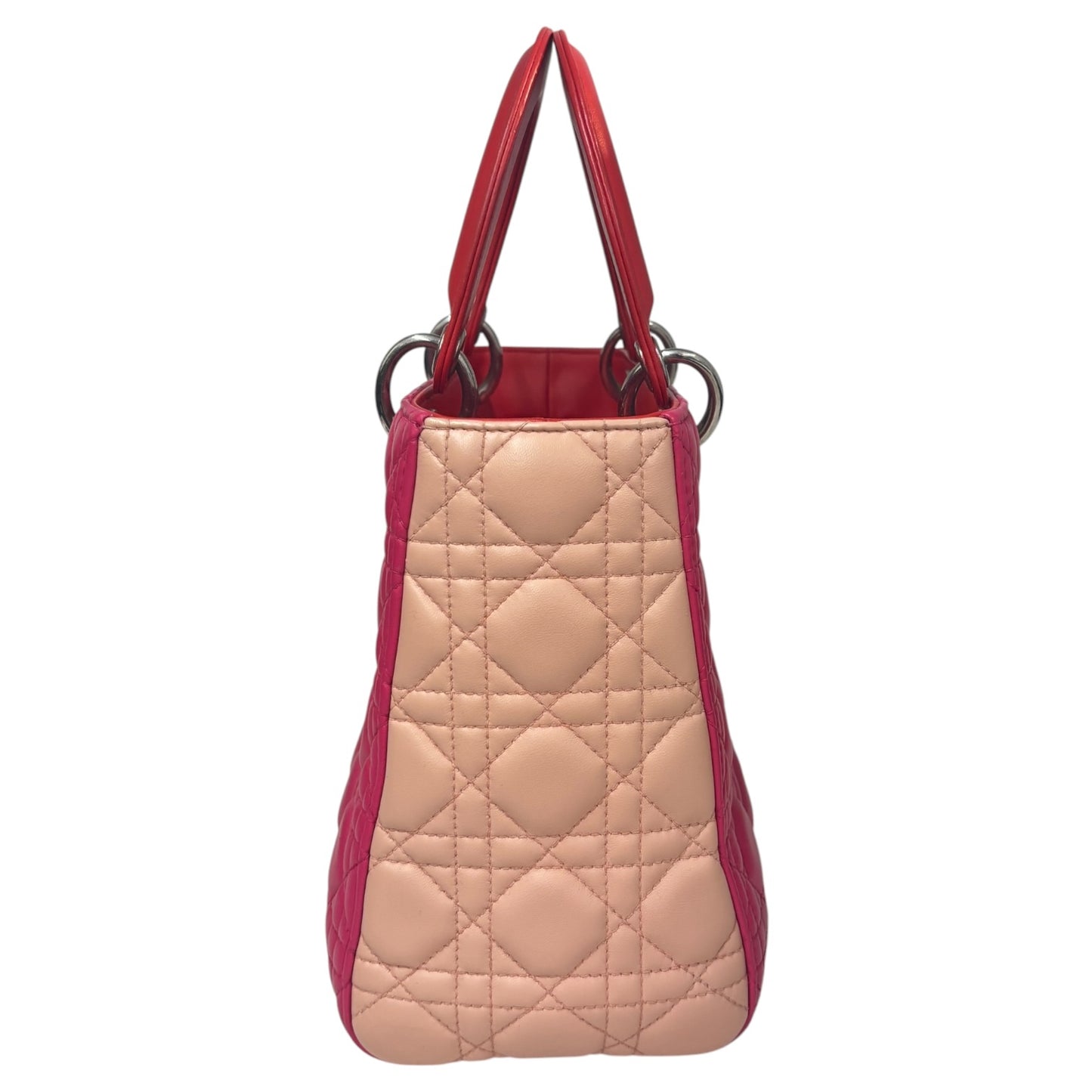 CHRISTIAN DIOR 2WAY BAG Lady Dior Medium 16-B0-111  Pink/ShockingPink