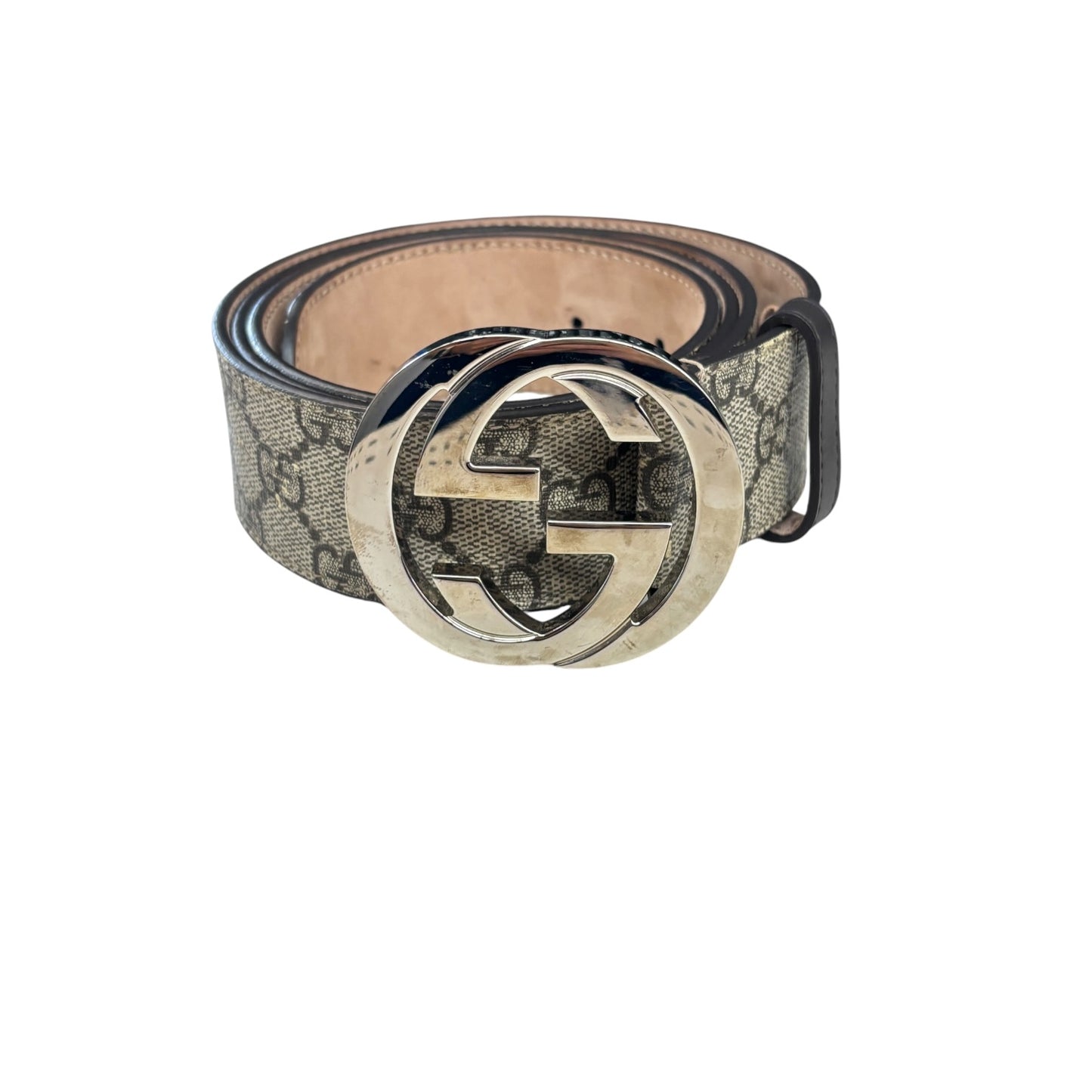 GUCCI Belt Gray Scratch 411924