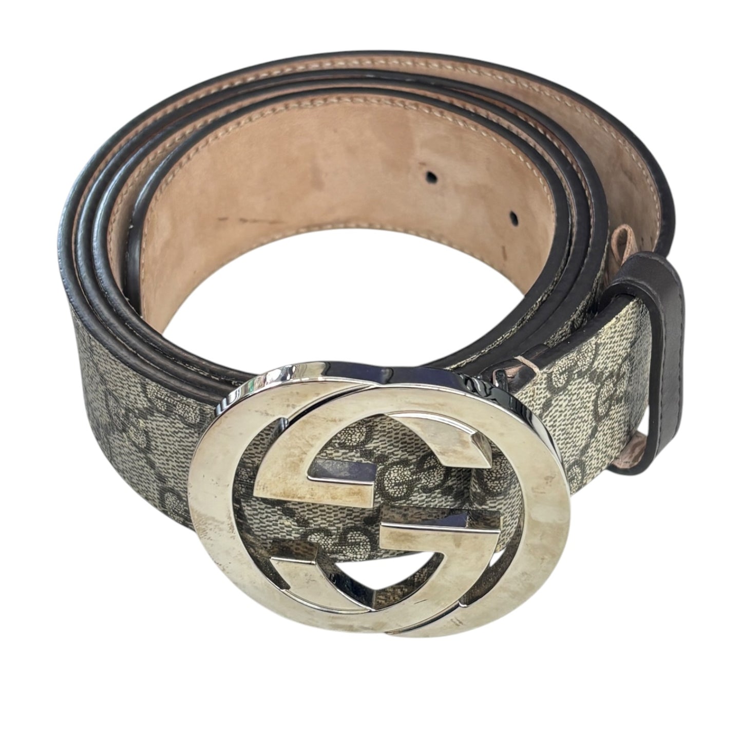 GUCCI Belt Gray Scratch 411924