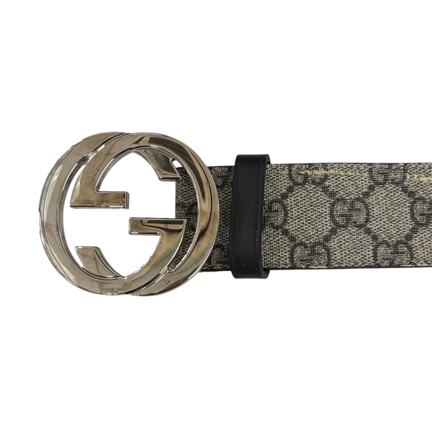 GUCCI Belt Gray Scratch 411924
