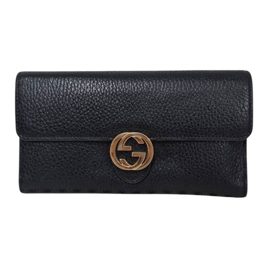 GUCCI Long Wallet 598166 Black Stain Scratch Damage 525040