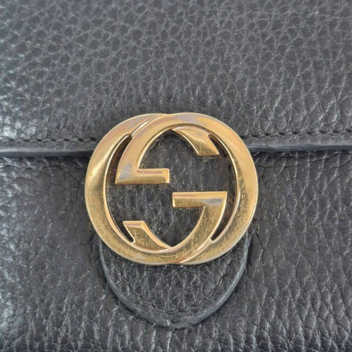 GUCCI Long Wallet 598166 Black Stain Scratch Damage 525040