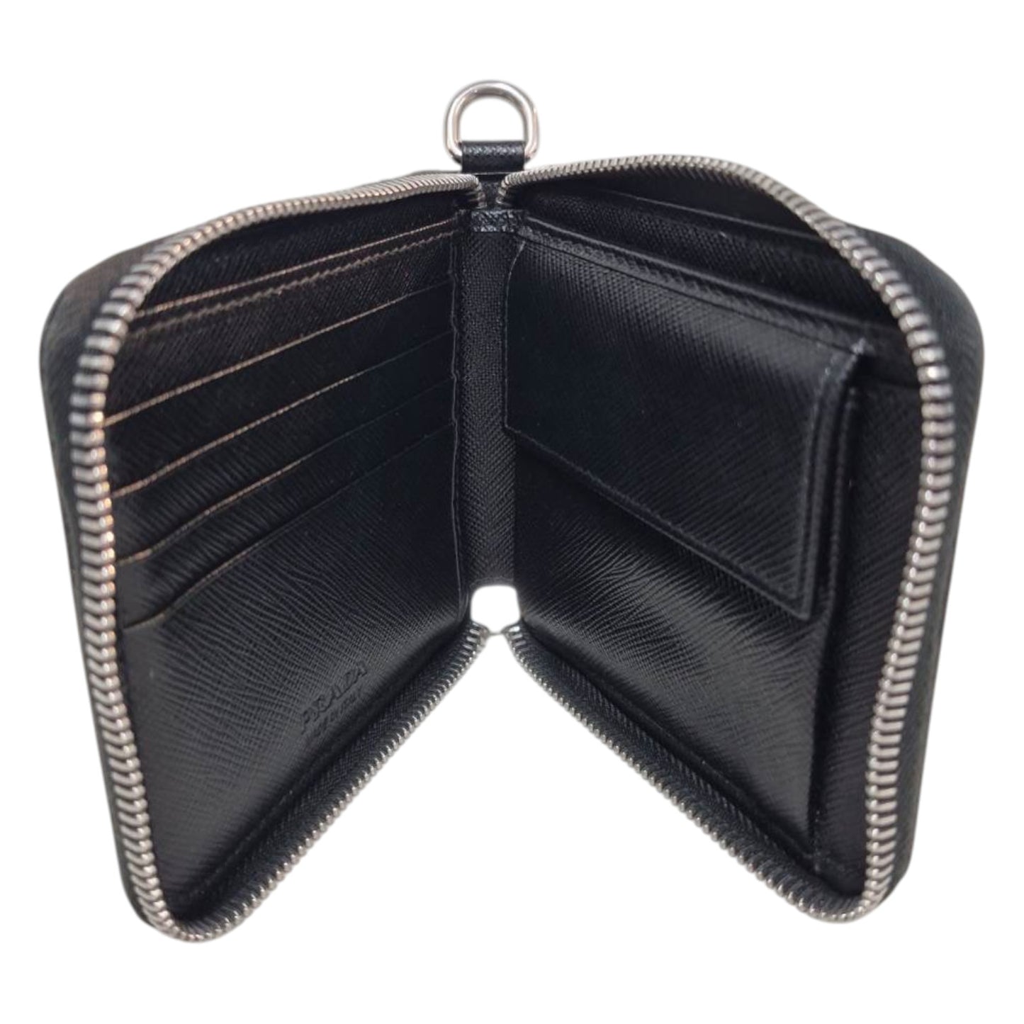 PRADA Coin Case 45514365 Black Frankenheart Saffiano