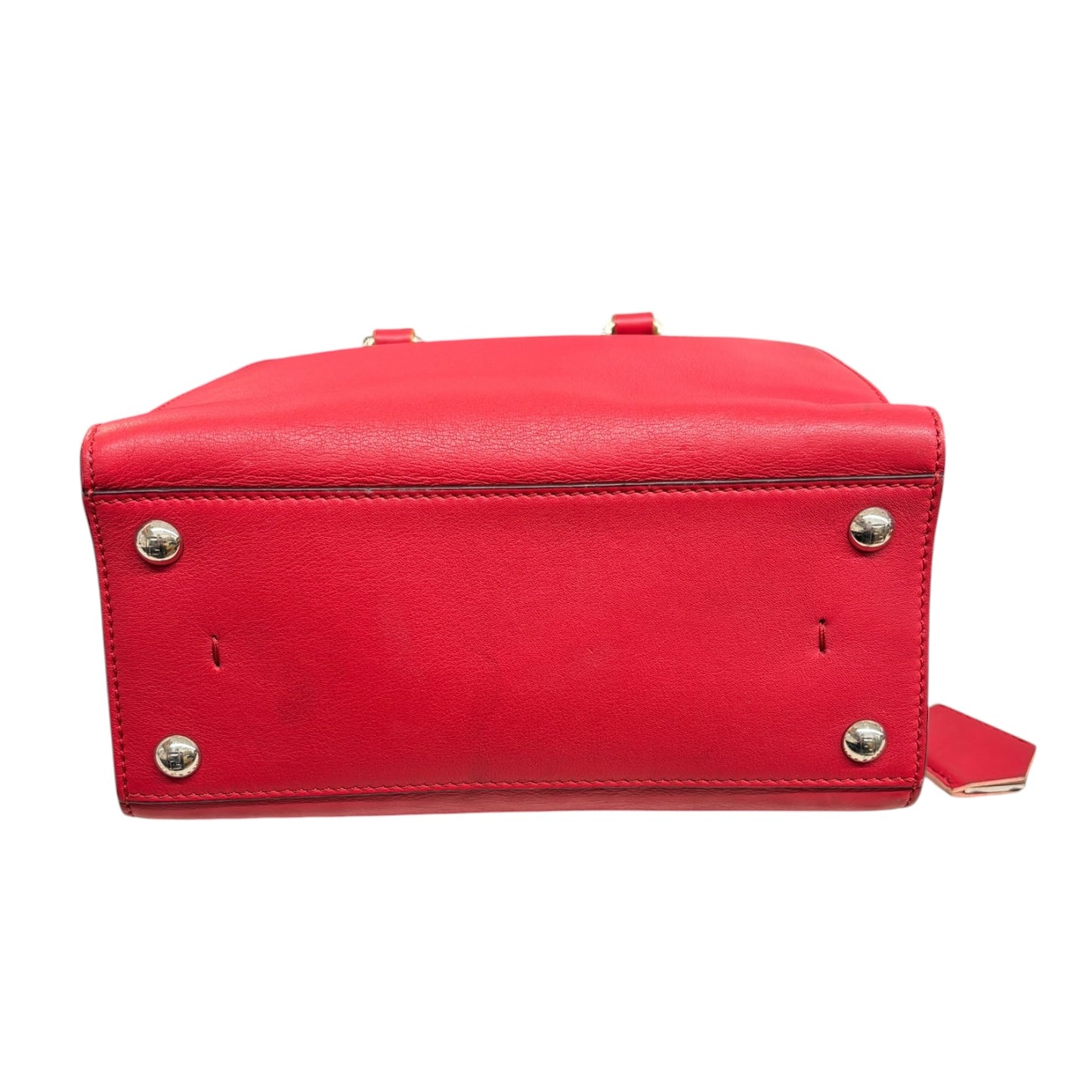 FENDI Tote Bag 8BH333 Red Damage No Shoulder Strap