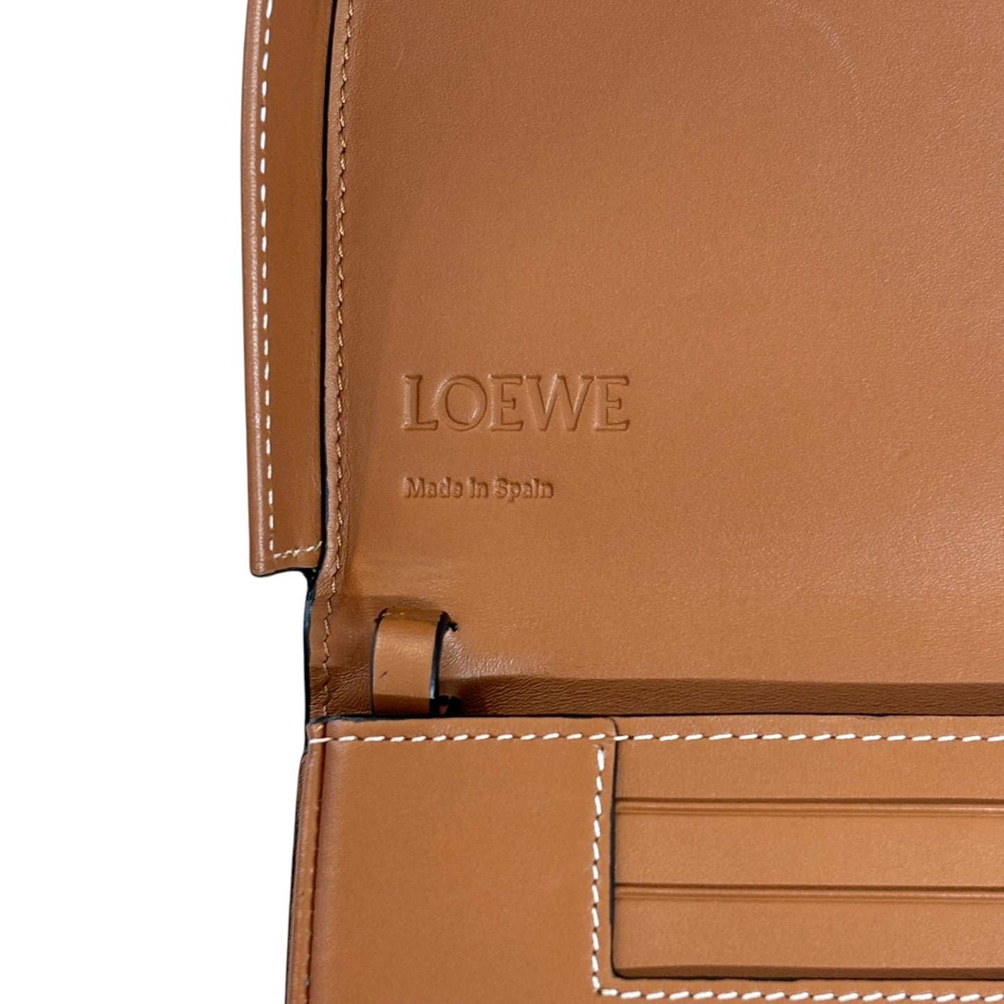 LOEWE Shoulder Bag 101914 Brown Mini Heel Pouch In Soft Calfskin Tan