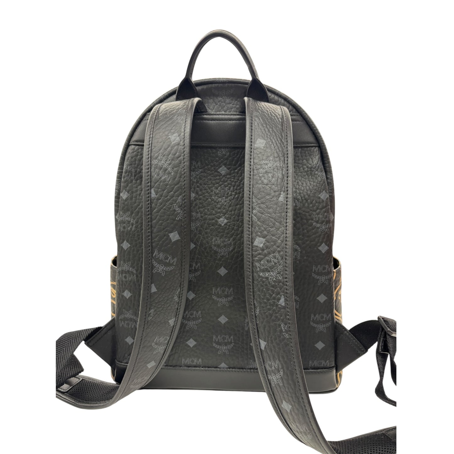 MCM Rucksack MMKESVE05BK001 Black / Gold Balo MCM  x Bape Stark LNY