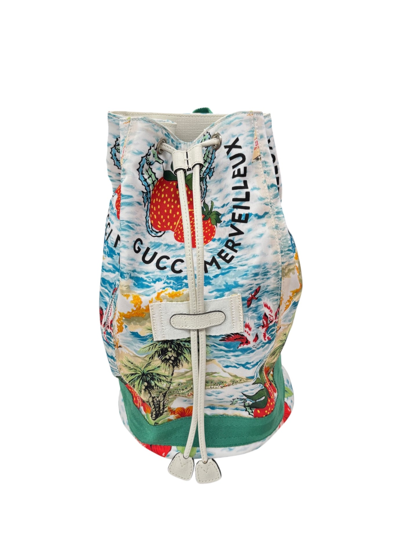 GUCCI Backpack 682242 White / Green