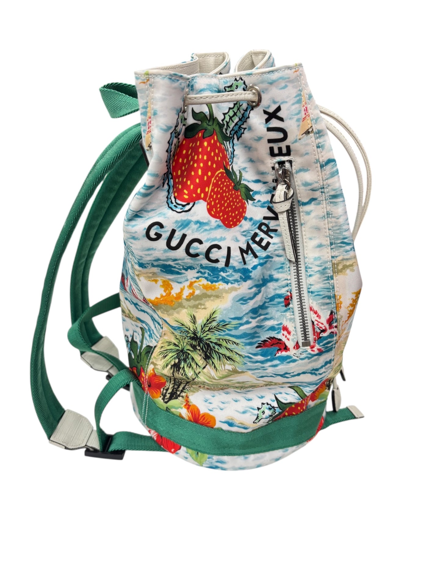 GUCCI Backpack 682242 White / Green