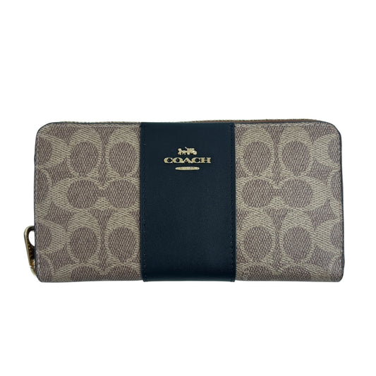 COACH Long Wallet CW947 Brown / Black