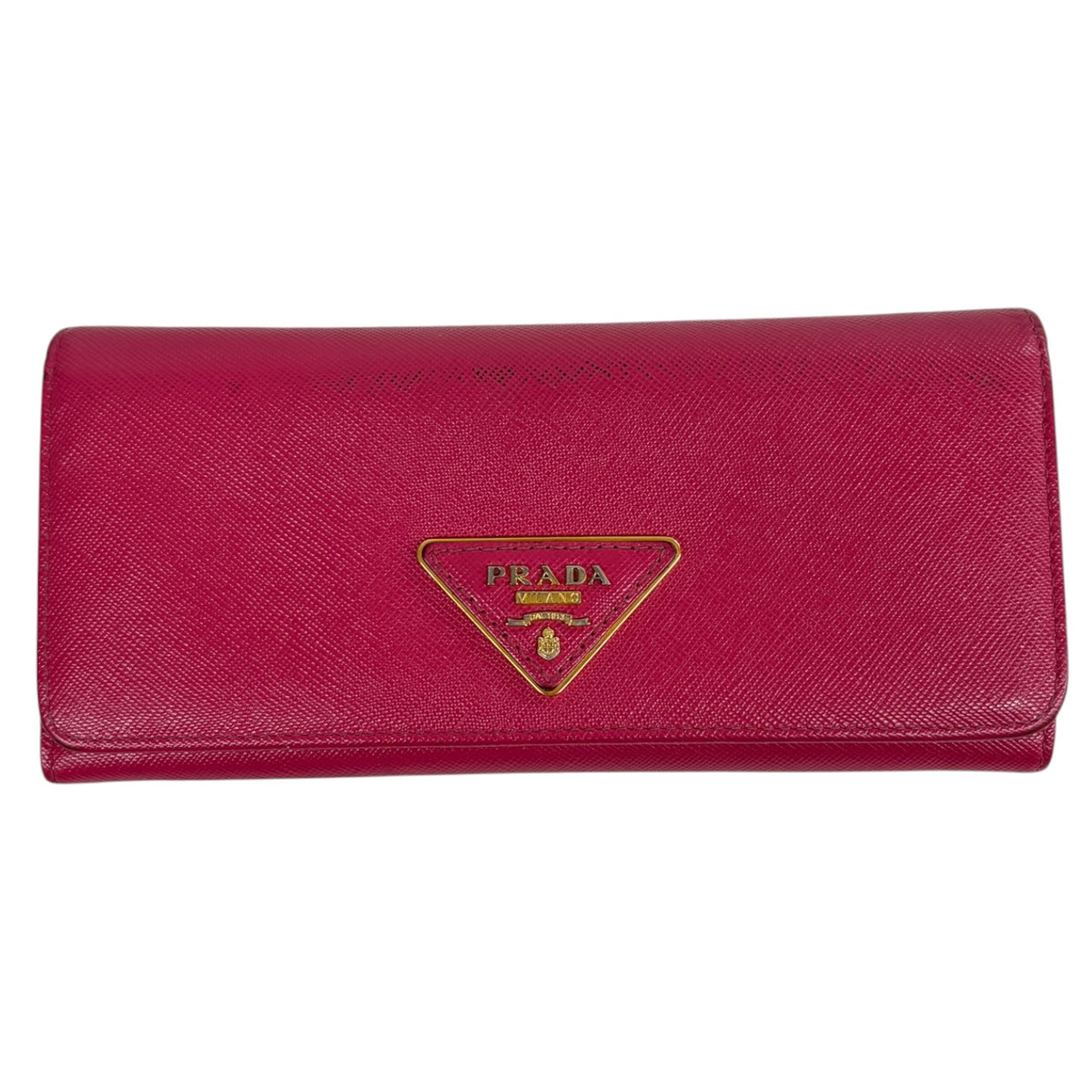 PRADA Long Wallet Shock Pink Stain 199