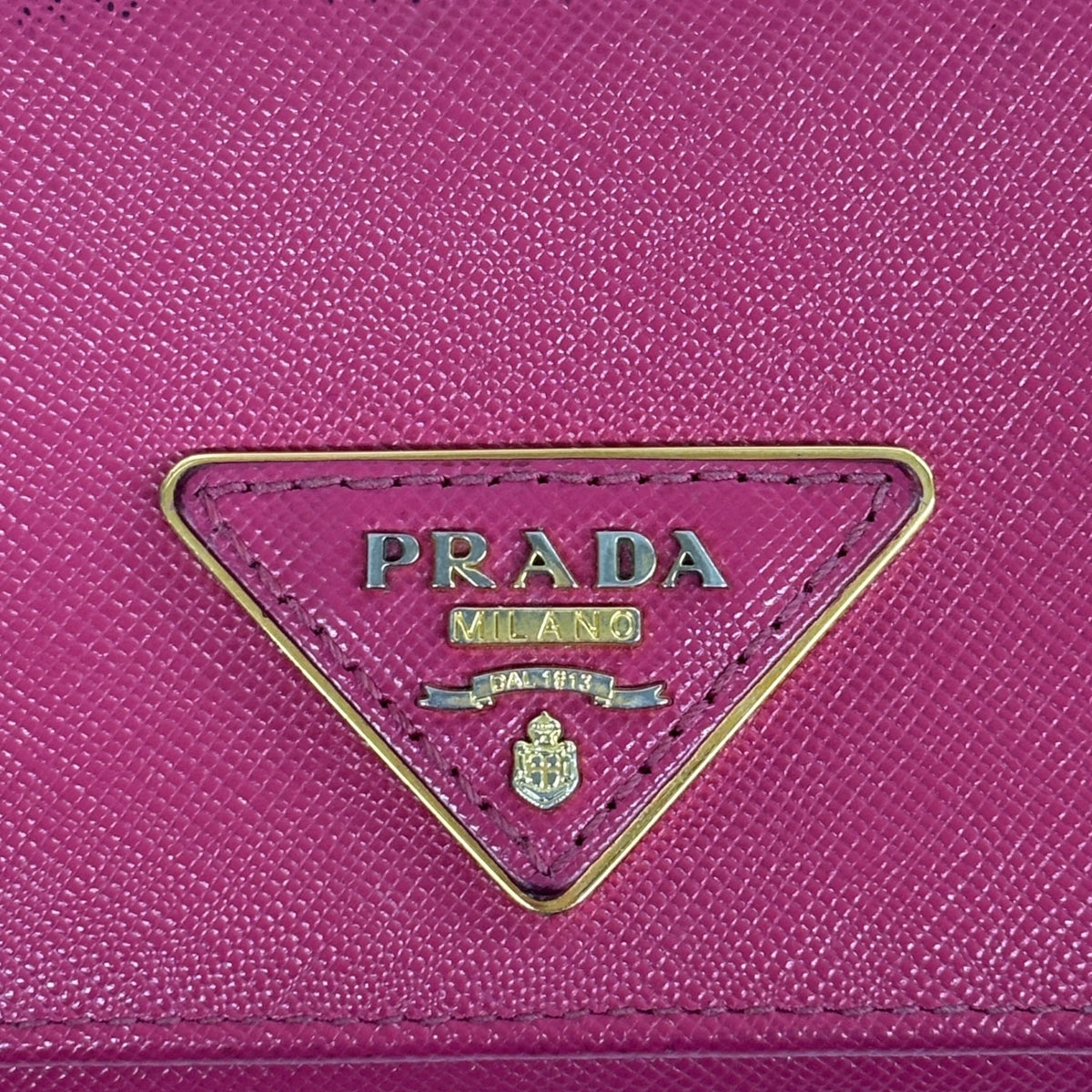 PRADA Long Wallet Shock Pink Stain 199