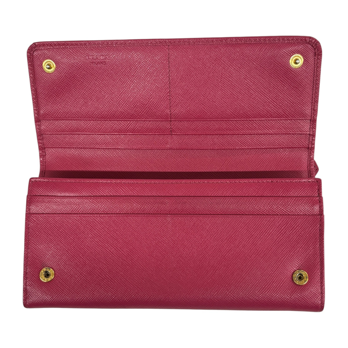 PRADA Long Wallet Shock Pink Stain 199