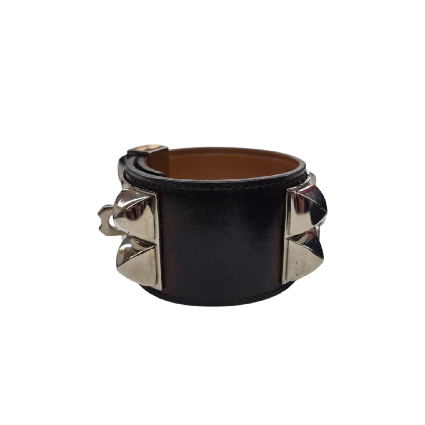 HERMES Bracelet Black/ Brown Collier de Chien