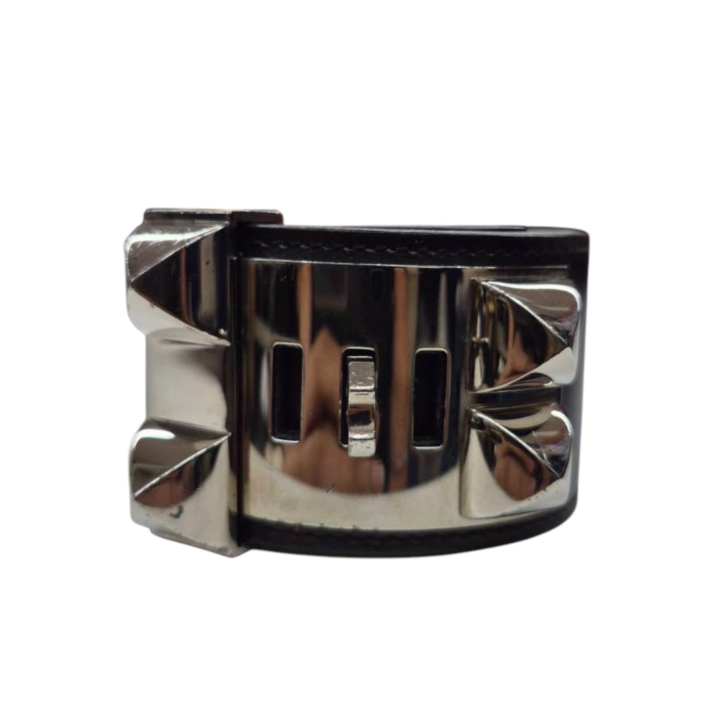 HERMES Bracelet Black/ Brown Collier de Chien