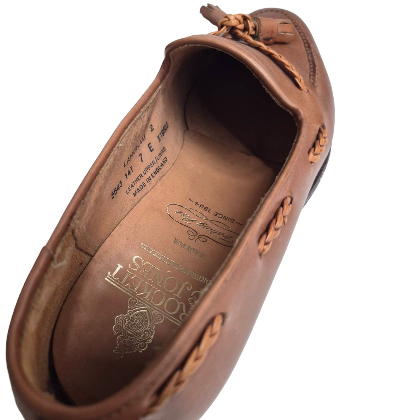 Crockett & Jones Tassel Shoes 7US Mens Brown 5645