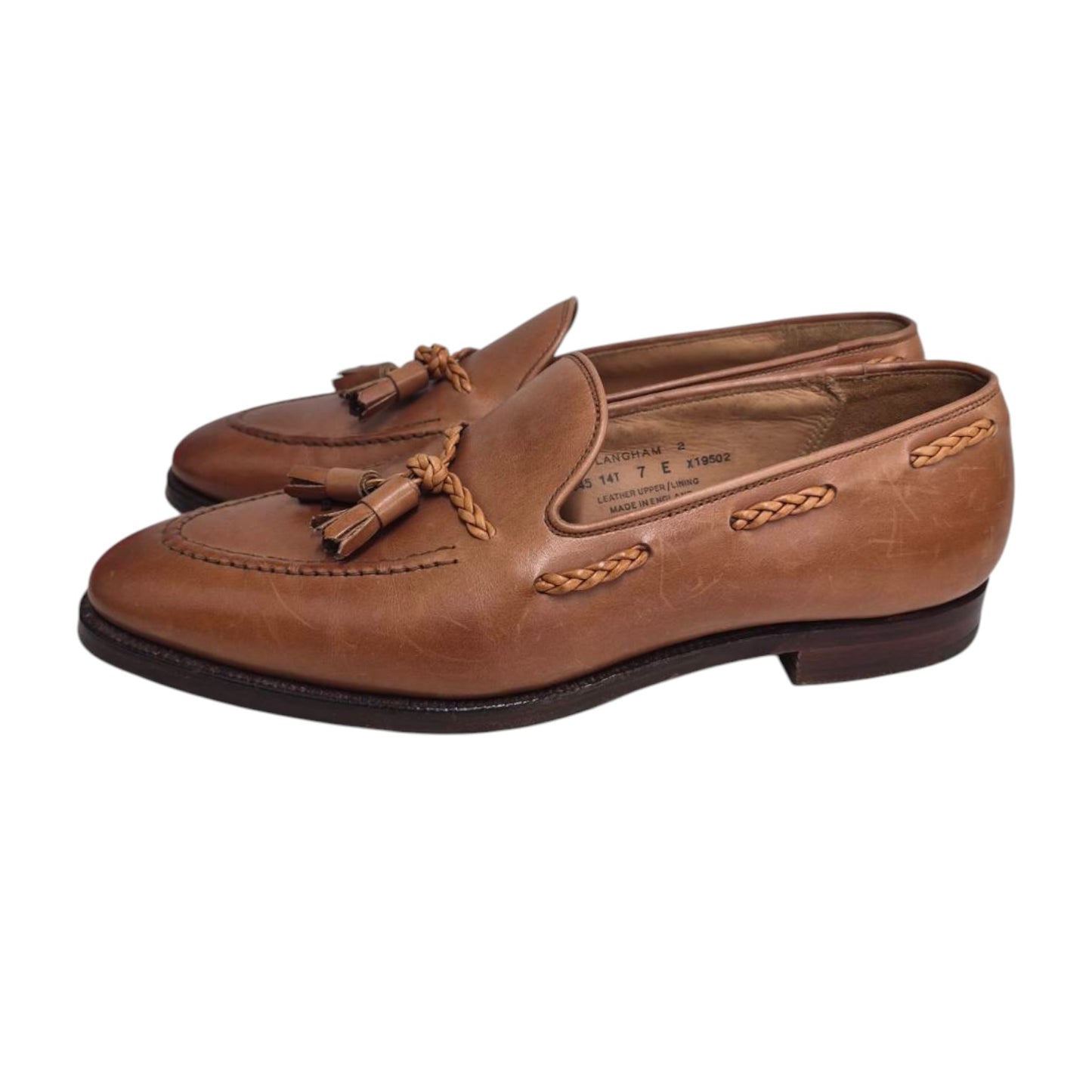 Crockett & Jones Tassel Shoes 7US Mens Brown 5645