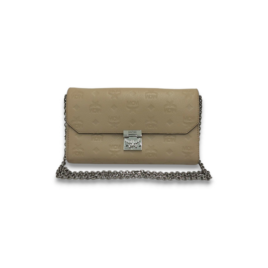 MCM Shoulder Bag MYZ7AME12IE001 Ivory Rank B