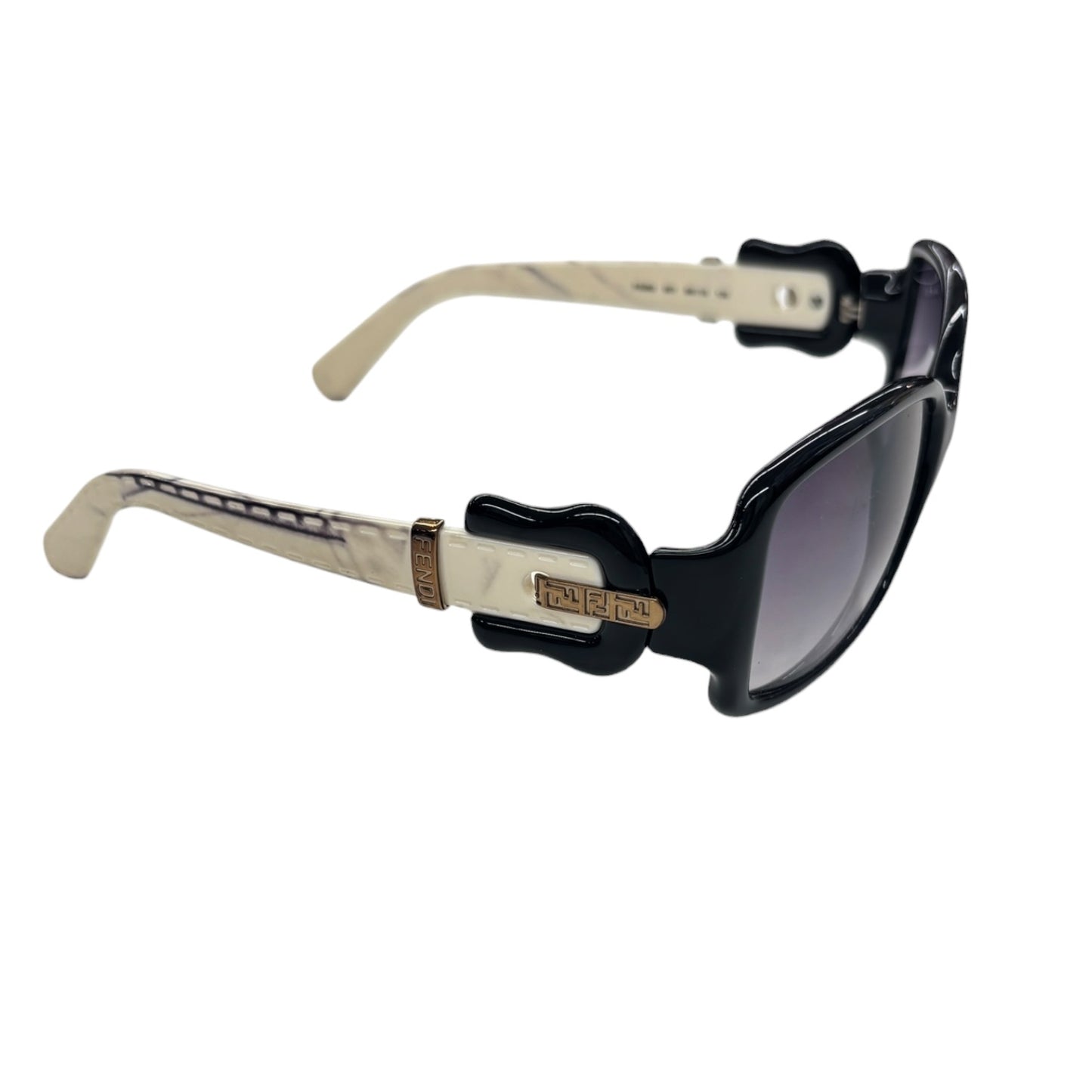 FENDI Sunglasses FS383 Black/White Stain