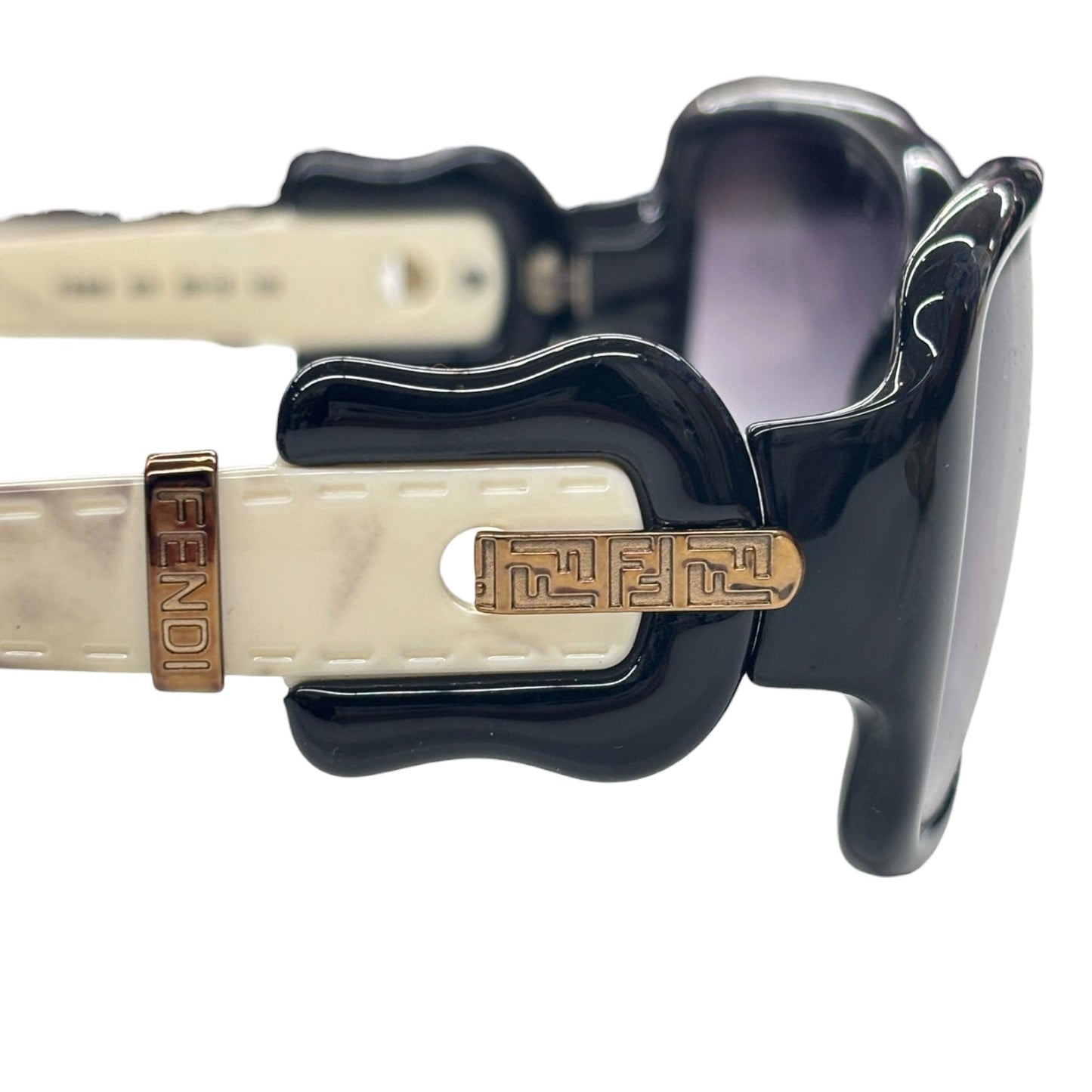 FENDI Sunglasses FS383 Black/White Stain