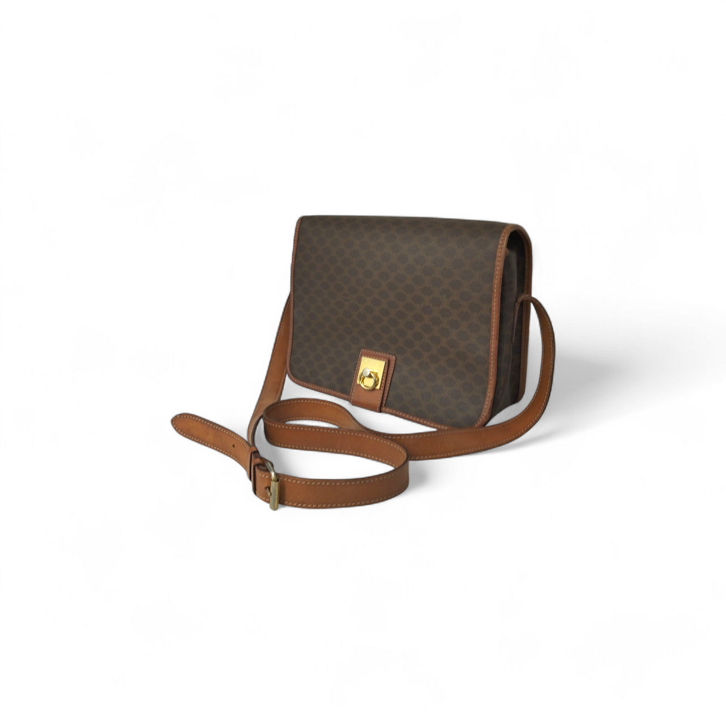 CELINE Shoulder Brown Scratch/Stain M11 Macadam  Rank (B)