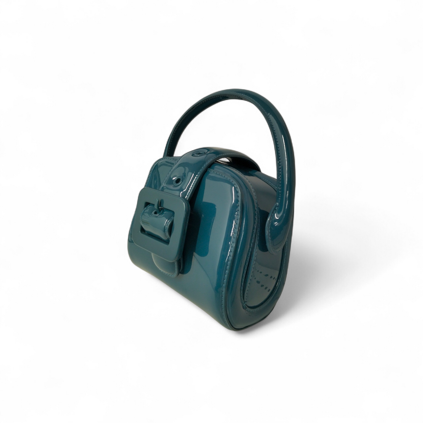 CHARLES & KEITH Handbag 50160110 Green Lula Patent Belted Bag Rank (A)