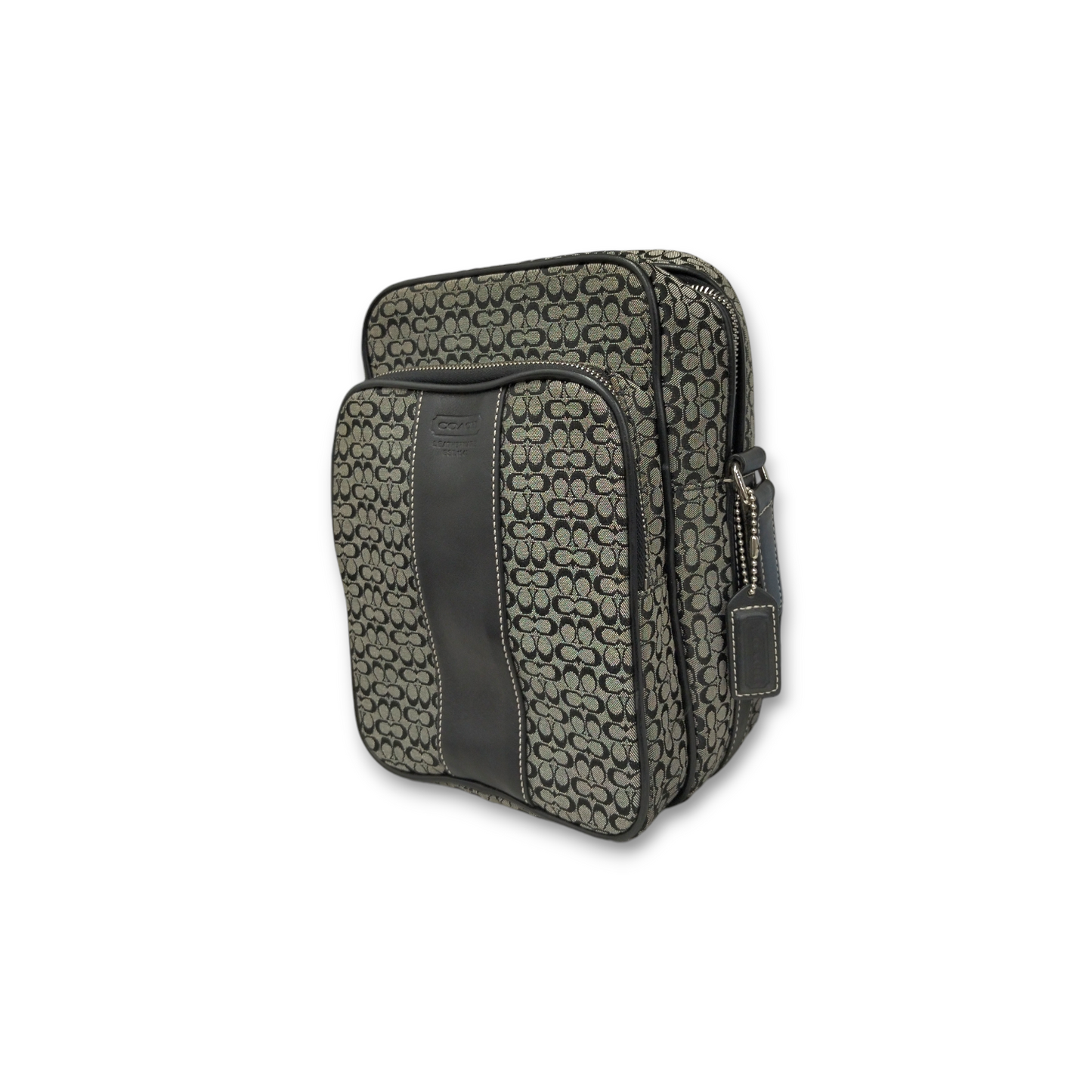 COACH Shoulder Bag E045-4274 Black *Stain* Rank B