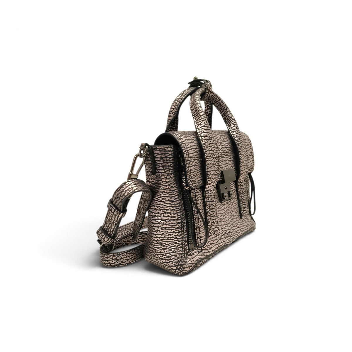 3.1 philip lim 2WAY Bag Pashli Mini Silver And Black AE16-0226MSA Rank B