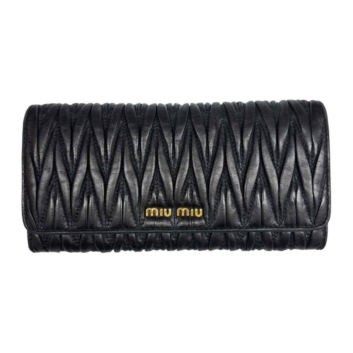 MIU MIU Long Wallet Black