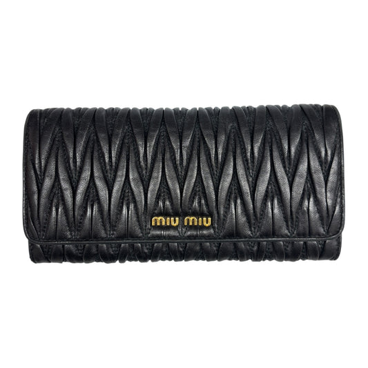 MIU MIU Long Wallet Black