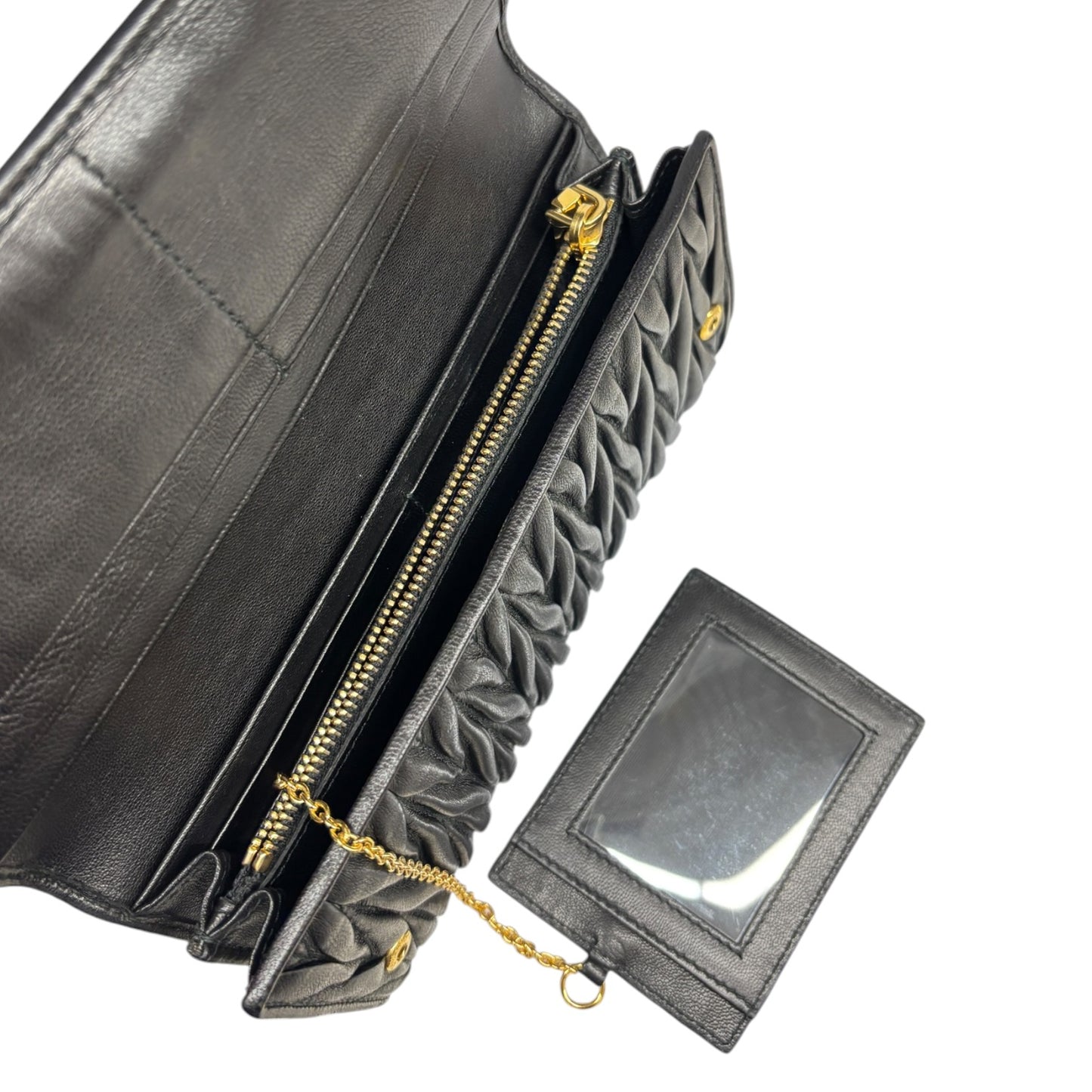 MIU MIU Long Wallet Black