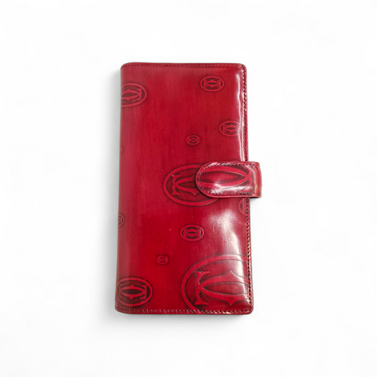 Cartier Wallet Happy Birthday Red *Scratch* Rank B
