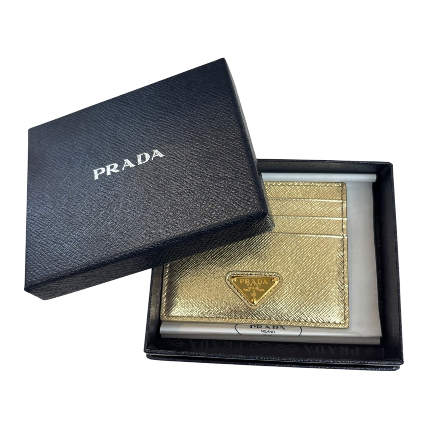 PRADA Card Case 1MC028 Gold
