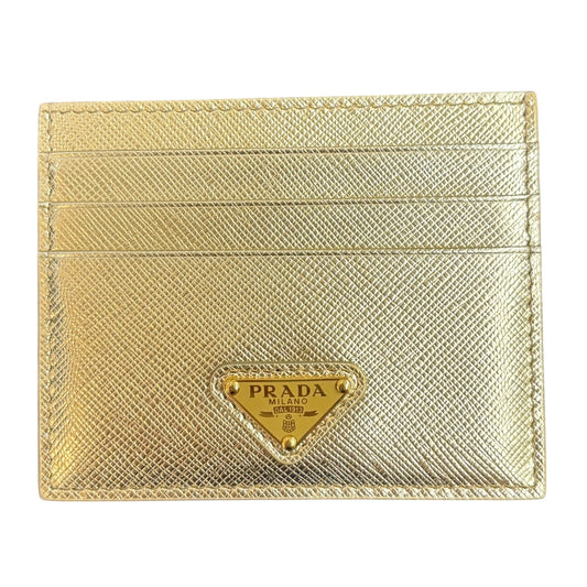 PRADA Card Case 1MC028 Gold